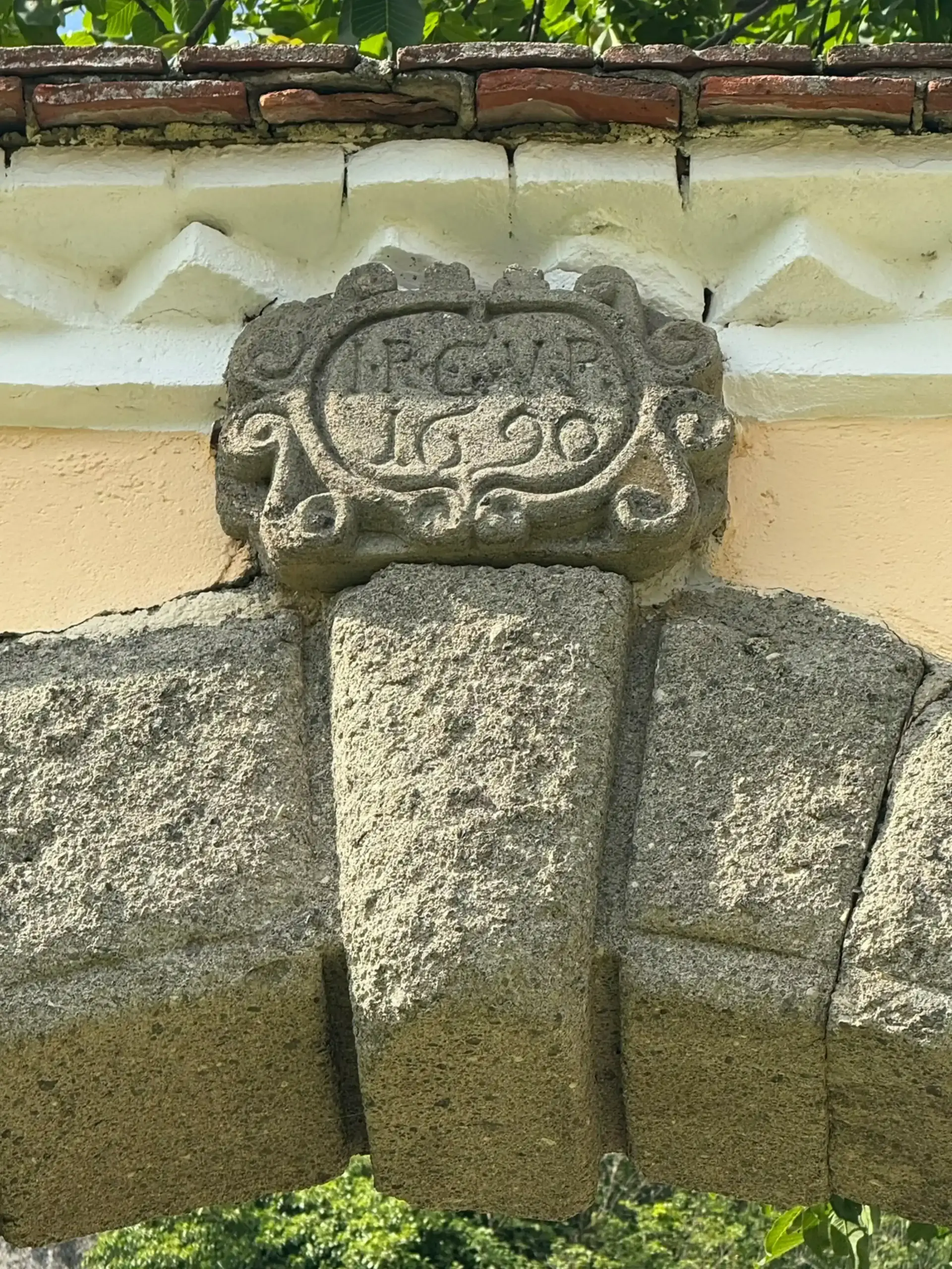 Inschrift am Schlussstein